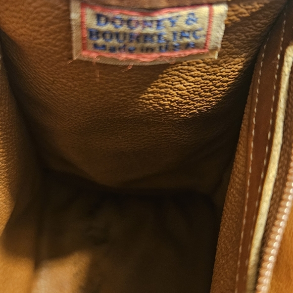 Vintage Dooney&Bourke Pebbled Leather Handbag Purse Crossbody/Double Handles - Picture 6 of 12